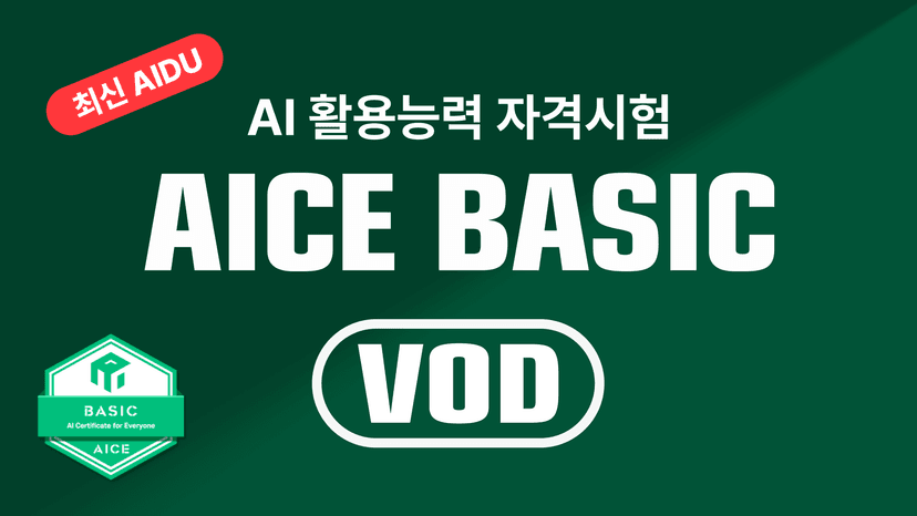 AICE BASIC 종합 VOD (이론+실습)